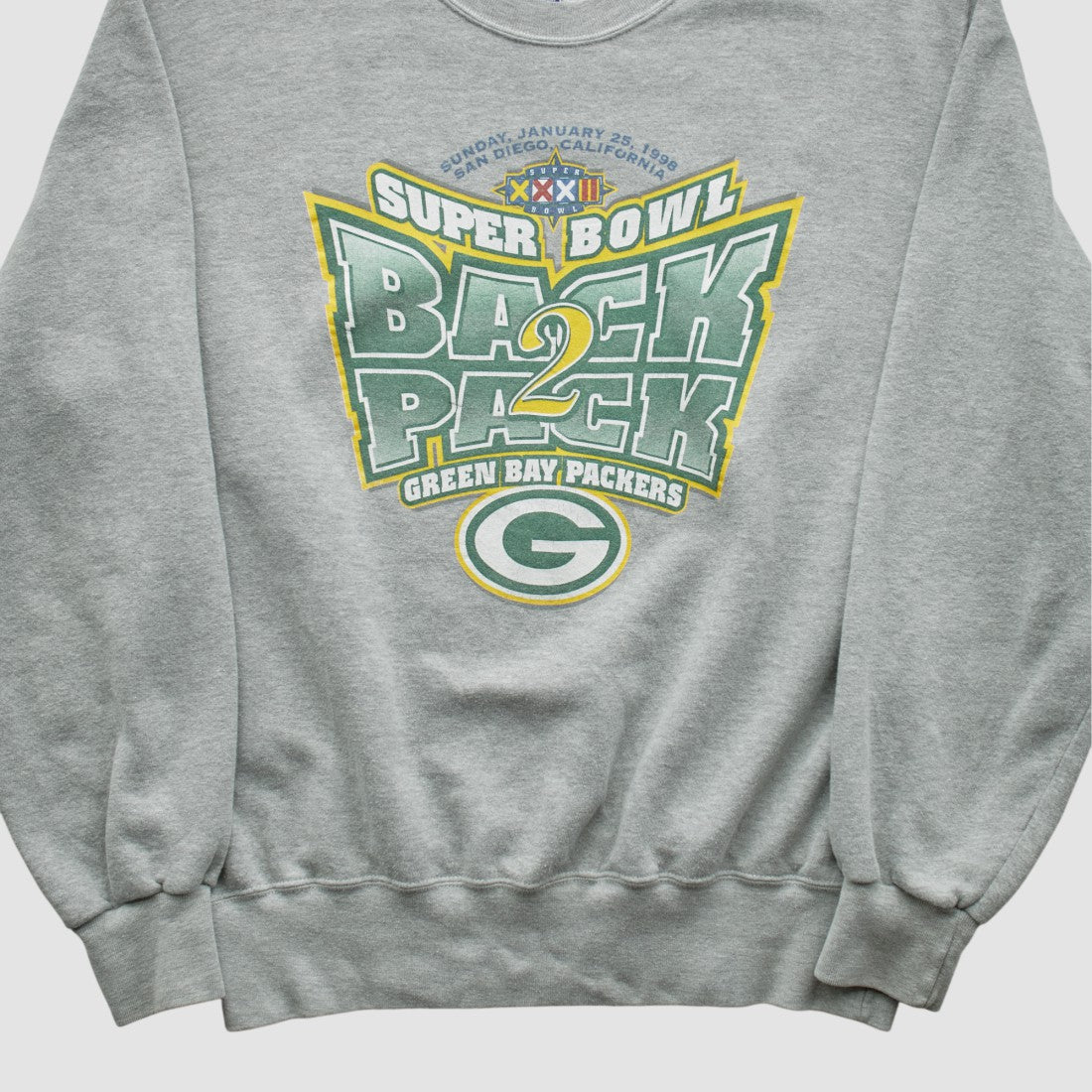 Fanatics Green Bay Packers Champion 1998 Pullover Sweatshirt Heather Gray Vintage