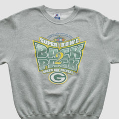 Fanatics Green Bay Packers Champion 1998 Pullover Sweatshirt Heather Gray Vintage