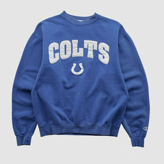 Fanatics Indianapolis Colts Champion 2000s Pullover Sweatshirt Blue Vintage