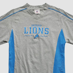 Fanatics Detroit Lions NFL 2000s Long Sleeve T-shirt Heather Gray Vintage