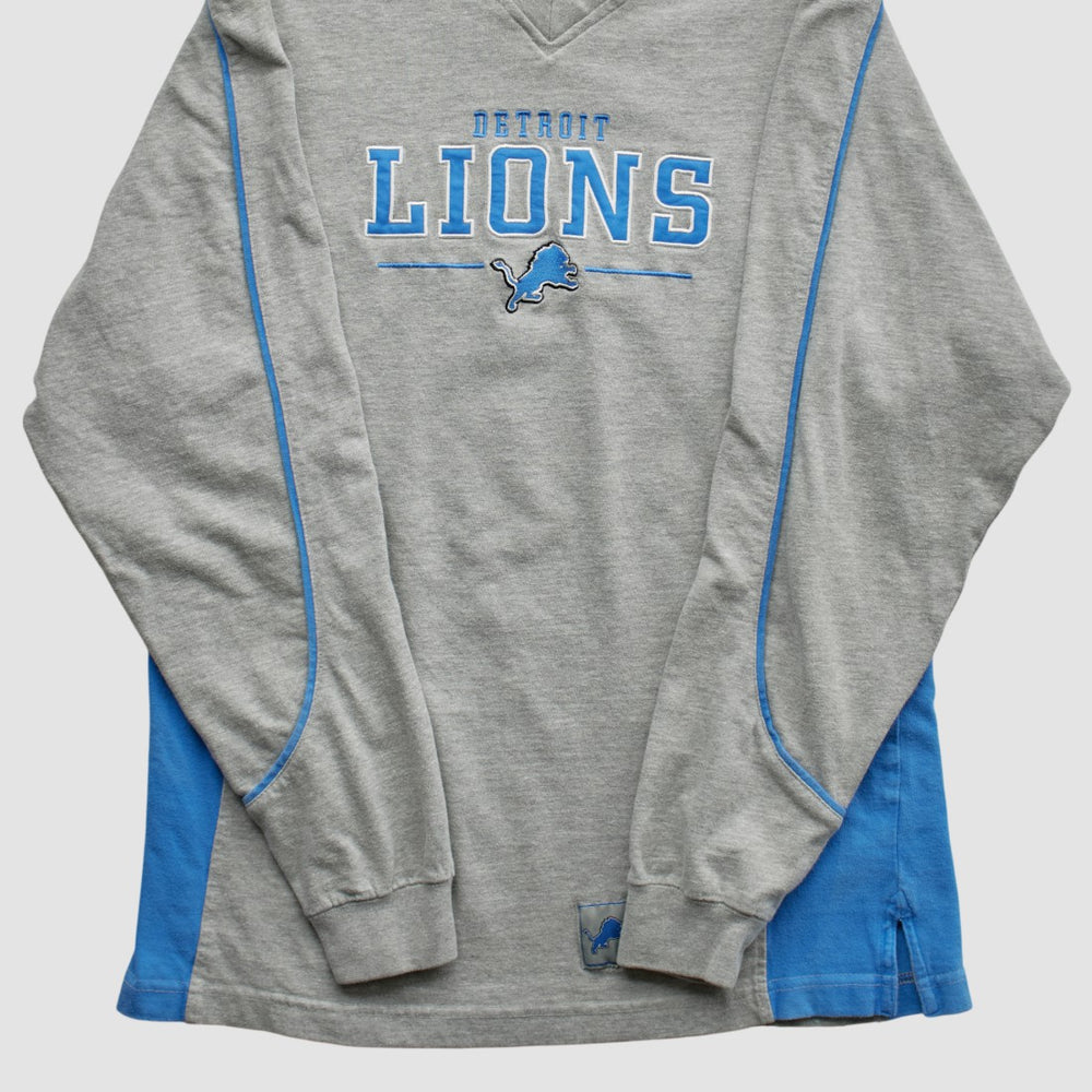 Fanatics Detroit Lions NFL 2000s Long Sleeve T-shirt Heather Gray Vintage