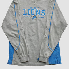 Fanatics Detroit Lions NFL 2000s Long Sleeve T-shirt Heather Gray Vintage