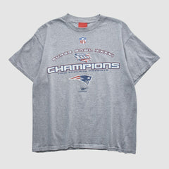 Fanatics New England Patriots Reebok 2002 T-shirt Heather Gray Vintage