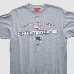 Fanatics New England Patriots Reebok 2002 T-shirt Heather Gray Vintage
