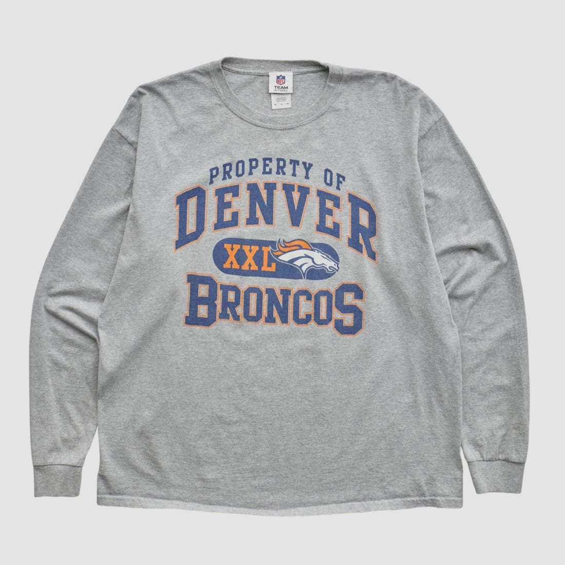 Fanatics Denver Broncos NFL 2010s Long Sleeve T-shirt Heather Gray Vintage