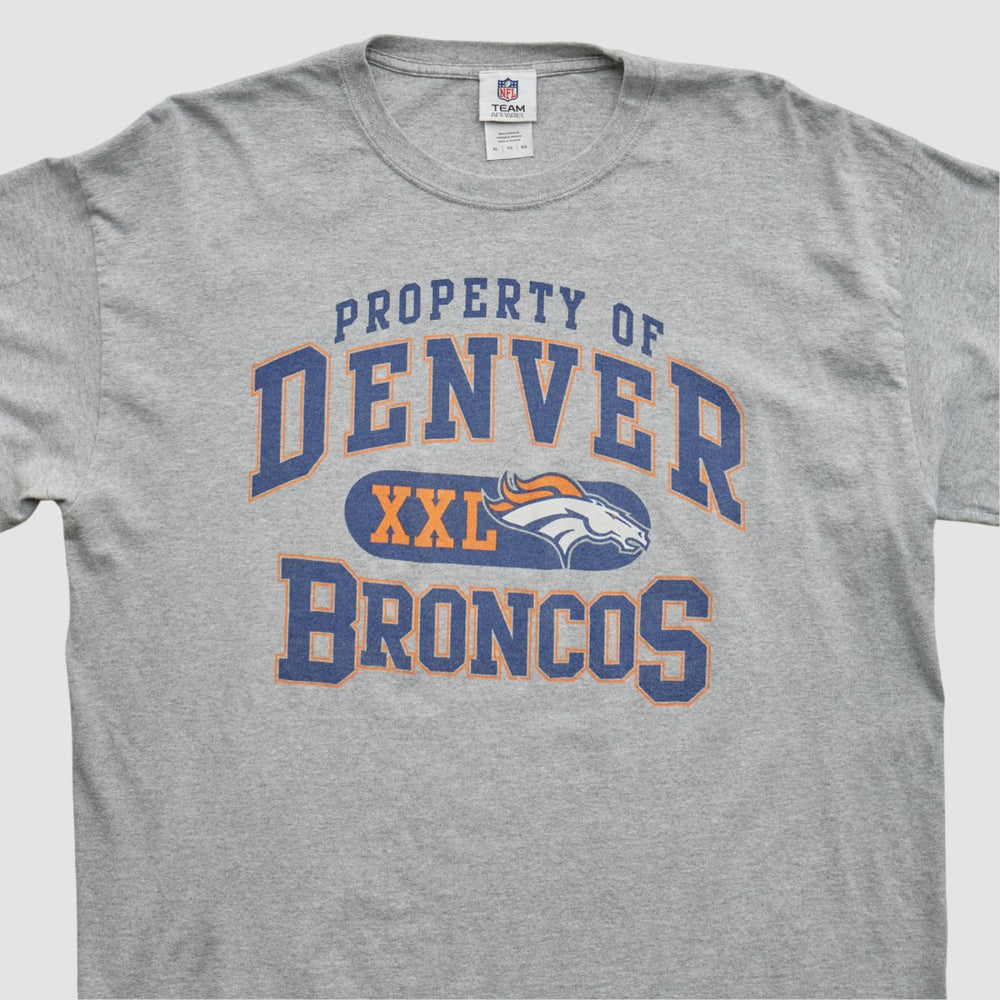 Fanatics Denver Broncos NFL 2010s Long Sleeve T-shirt Heather Gray Vintage