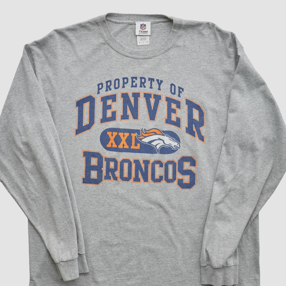 Fanatics Denver Broncos NFL 2010s Long Sleeve T-shirt Heather Gray Vintage