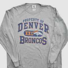 Fanatics Denver Broncos NFL 2010s Long Sleeve T-shirt Heather Gray Vintage