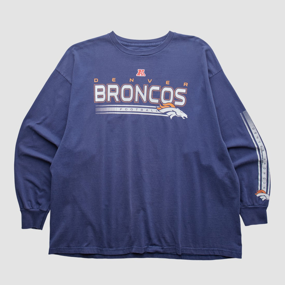 Fanatics Denver Broncos NFL 2000s Long Sleeve T-shirt Navy Vintage