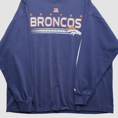 Fanatics Denver Broncos NFL 2000s Long Sleeve T-shirt Navy Vintage
