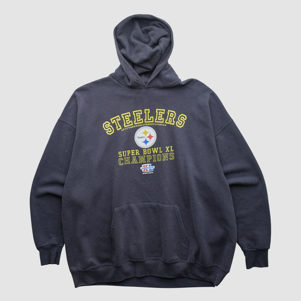 Fanatics Pittsburgh Steelers 2006 Hooded Pullover Sweatshirt Black Vintage