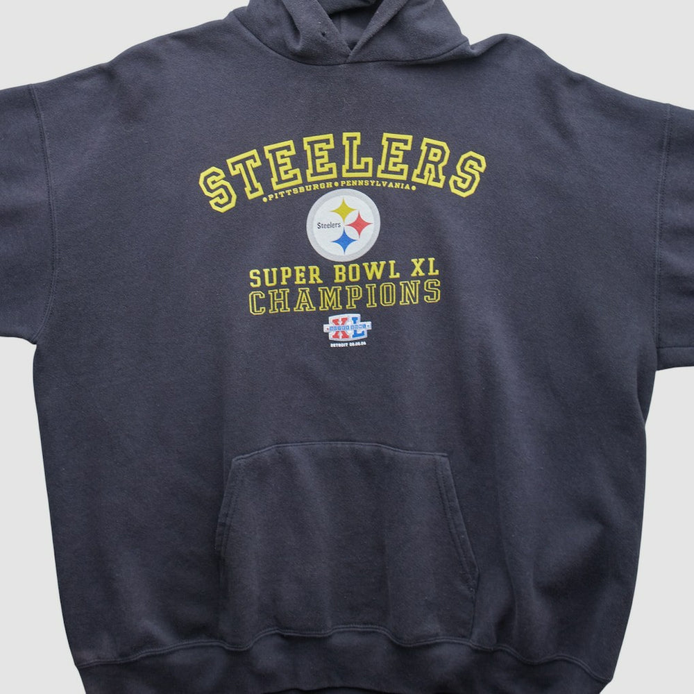 Fanatics Pittsburgh Steelers 2006 Hooded Pullover Sweatshirt Black Vintage