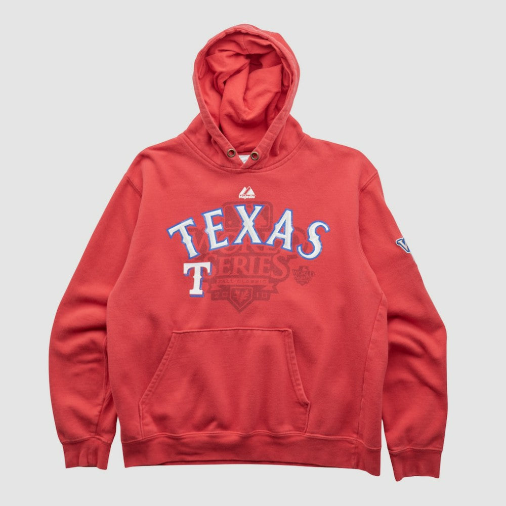 World Series Majestic 2010 Hooded Pullover Sweatshirt - Red - Vintage - Fanatics on Sale