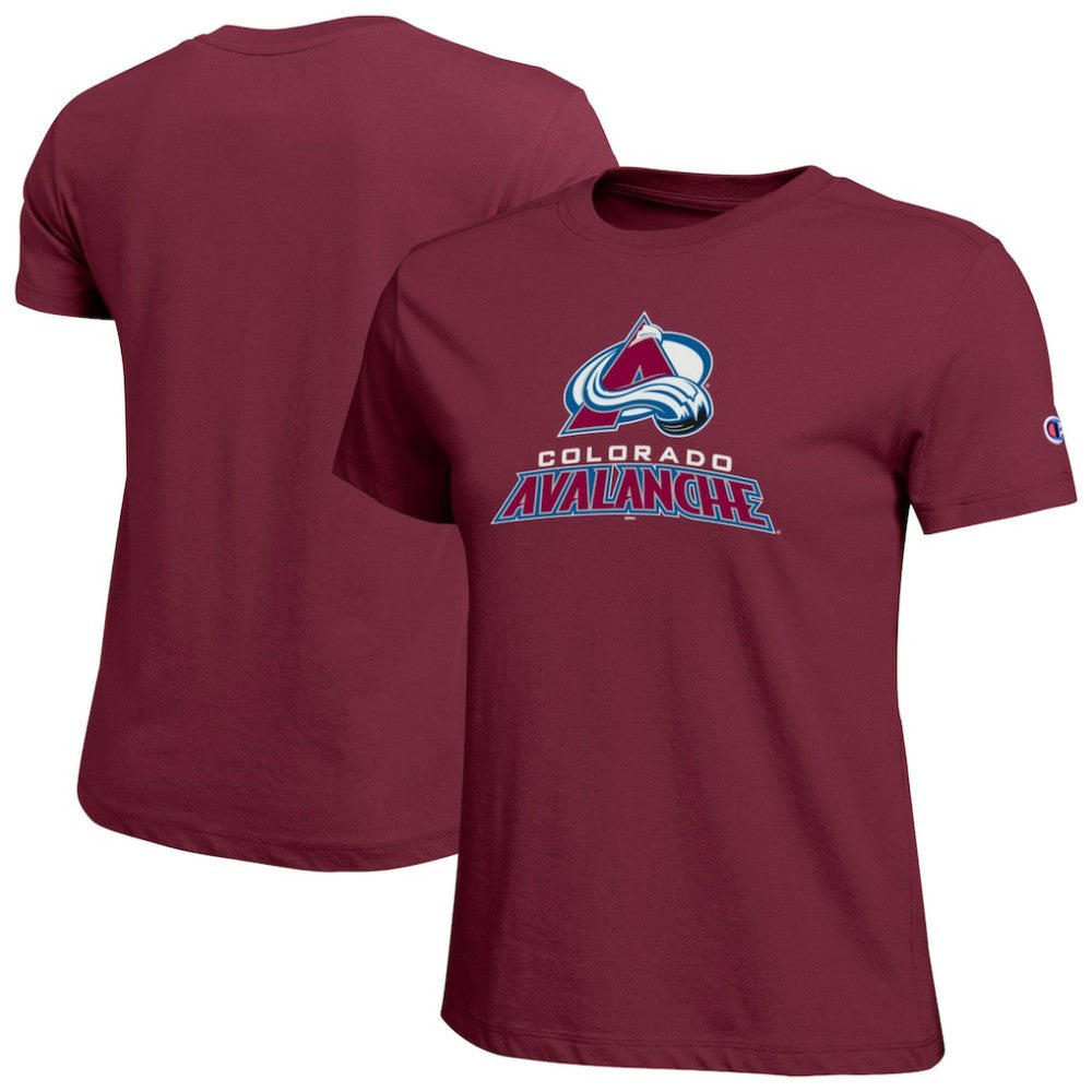 Colorado Avalanche Champion Women's Wordmark Lockup T-Shirt - Burgundy - NHL 203898231