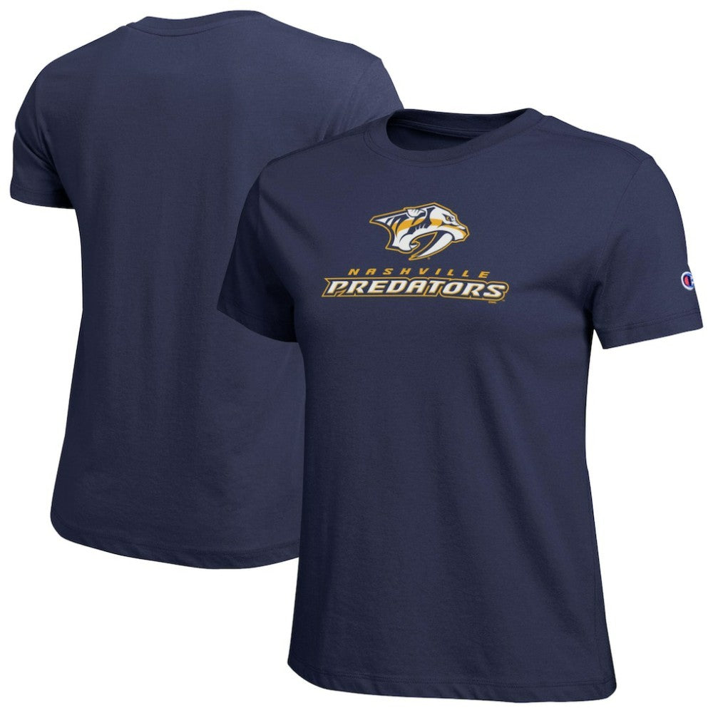 Nashville Predators Champion Women's Wordmark Lockup T-Shirt - Navy - NHL 203898235