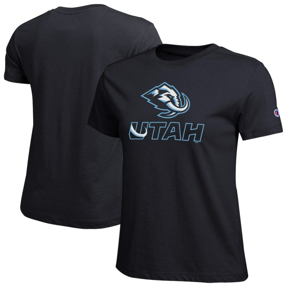 Utah Mammoth Champion Women's Wordmark Lockup T-Shirt - Black - NHL 203898247