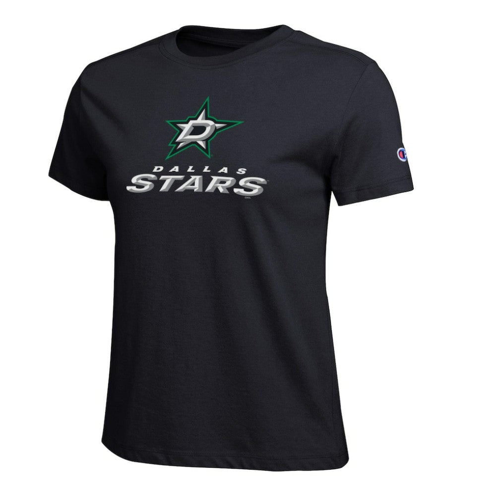 Dallas Stars Champion Women's Wordmark Lockup T-Shirt - Black - NHL 203898250