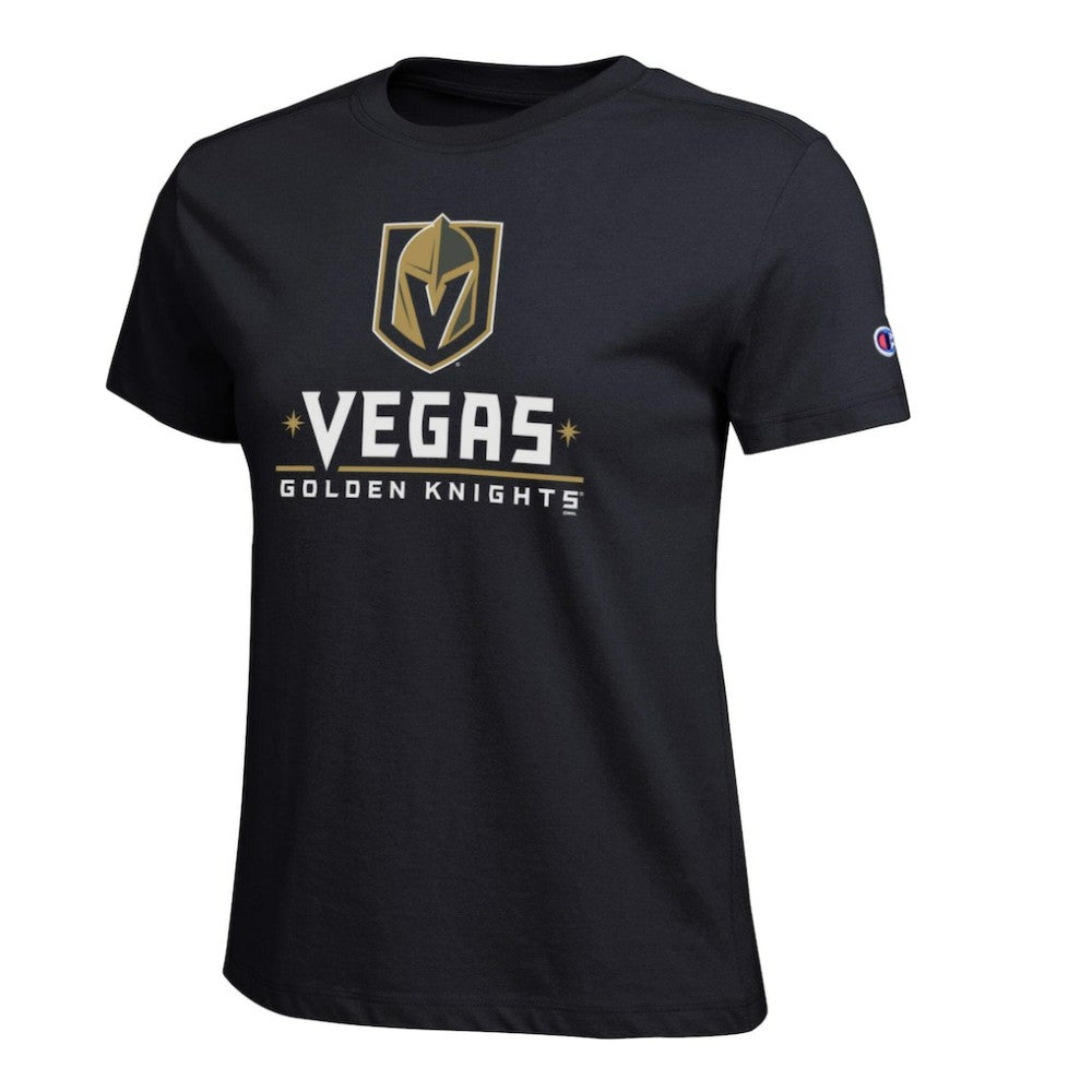 Vegas Golden Knights Champion Women's Wordmark Lockup T-Shirt - Black - NHL 203898254