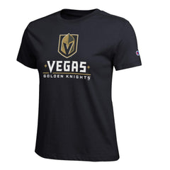 Vegas Golden Knights Champion Women's Wordmark Lockup T-Shirt - Black - NHL 203898254