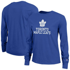 Toronto Maple Leafs Champion Women's Wordmark Lockup Long Sleeve T-Shirt - Royal - NHL 203898306