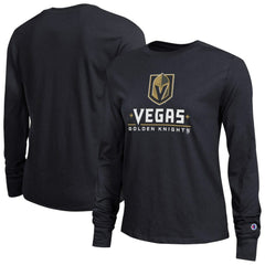 Vegas Golden Knights Champion Women's Wordmark Lockup Long Sleeve T-Shirt - Black - NHL 203898309