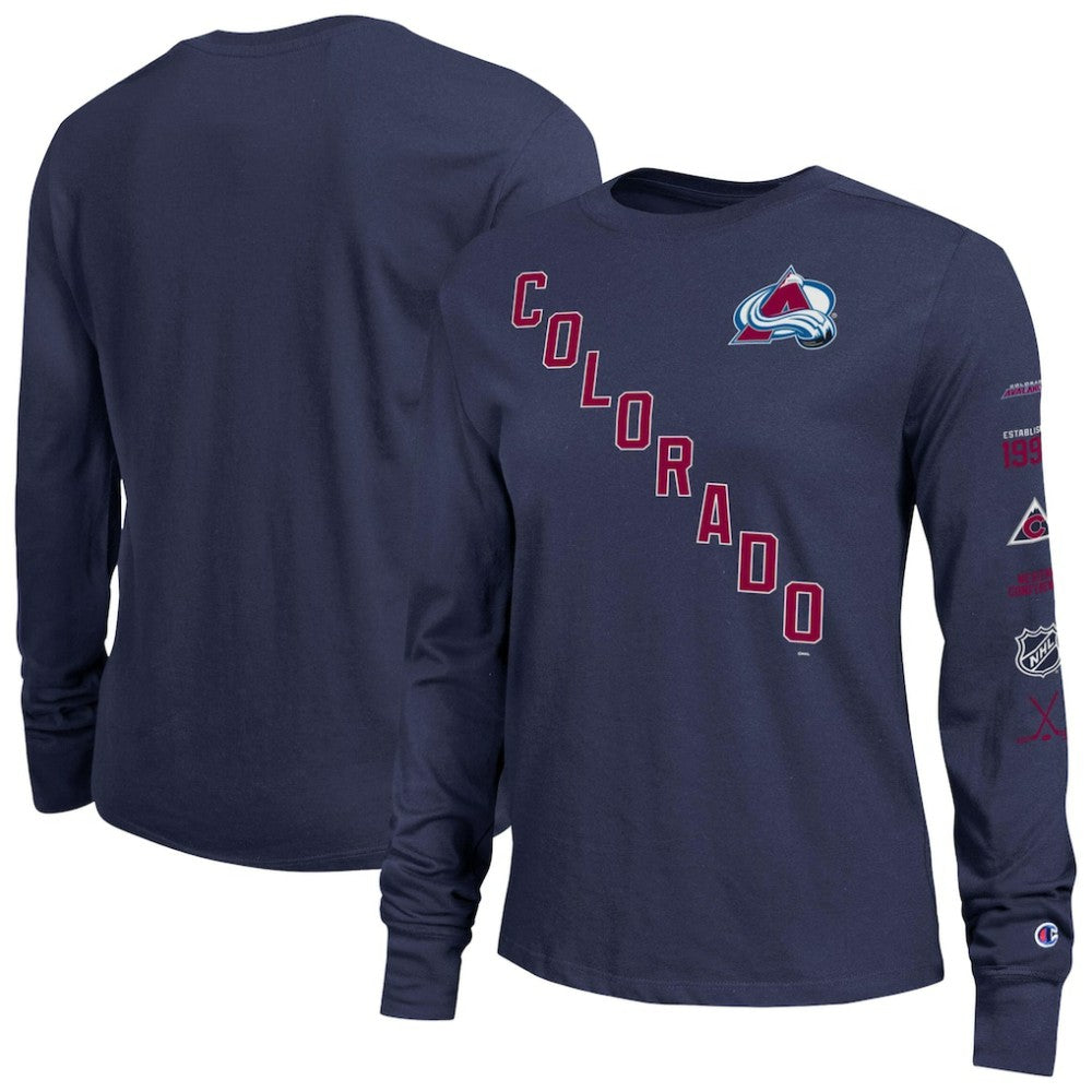 Colorado Avalanche Champion Women's 2-Hit Long Sleeve T-Shirt - Navy - NHL 203898329