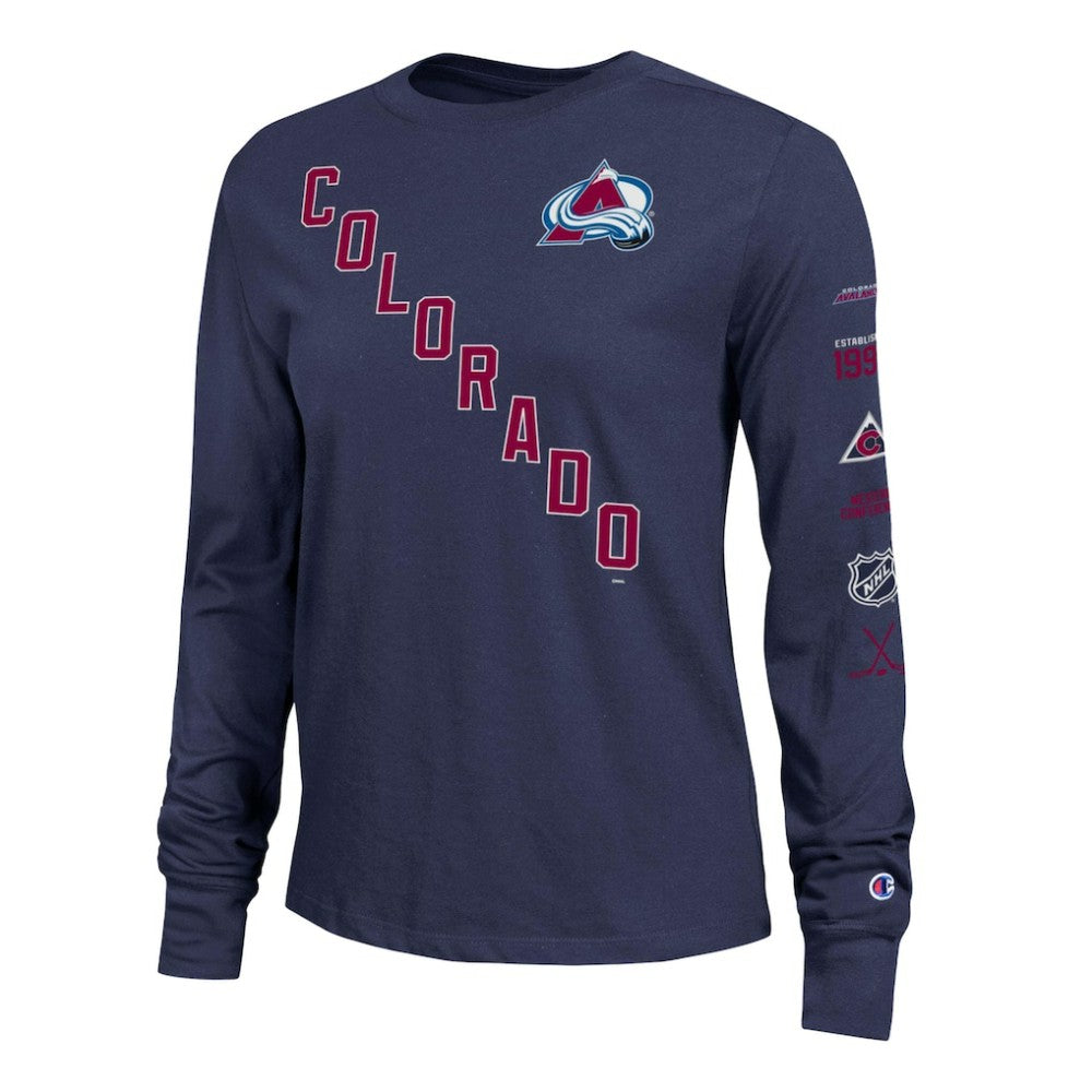 Colorado Avalanche Champion Women's 2-Hit Long Sleeve T-Shirt - Navy - NHL 203898329