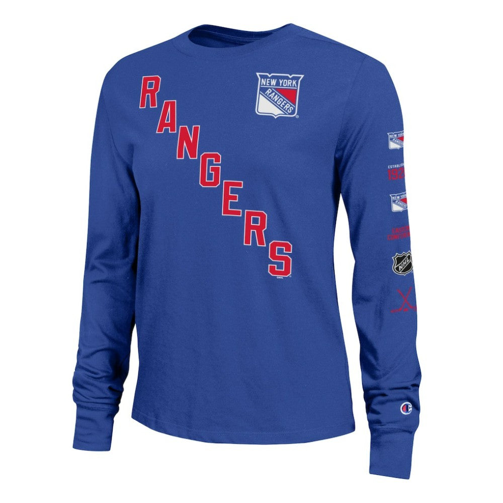 New York Rangers Champion Women's 2-Hit Long Sleeve T-Shirt - Royal - NHL 203898333