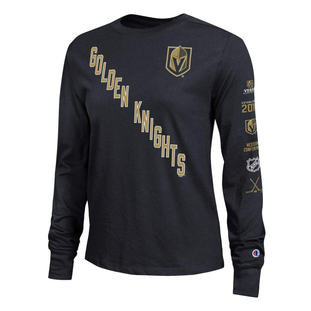 Vegas Golden Knights Champion Women's 2-Hit Long Sleeve T-Shirt - Black - NHL 203898336