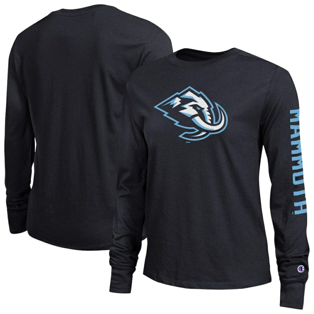 Utah Mammoth Champion Women's 2-Hit Long Sleeve T-Shirt - Black - NHL 203898344