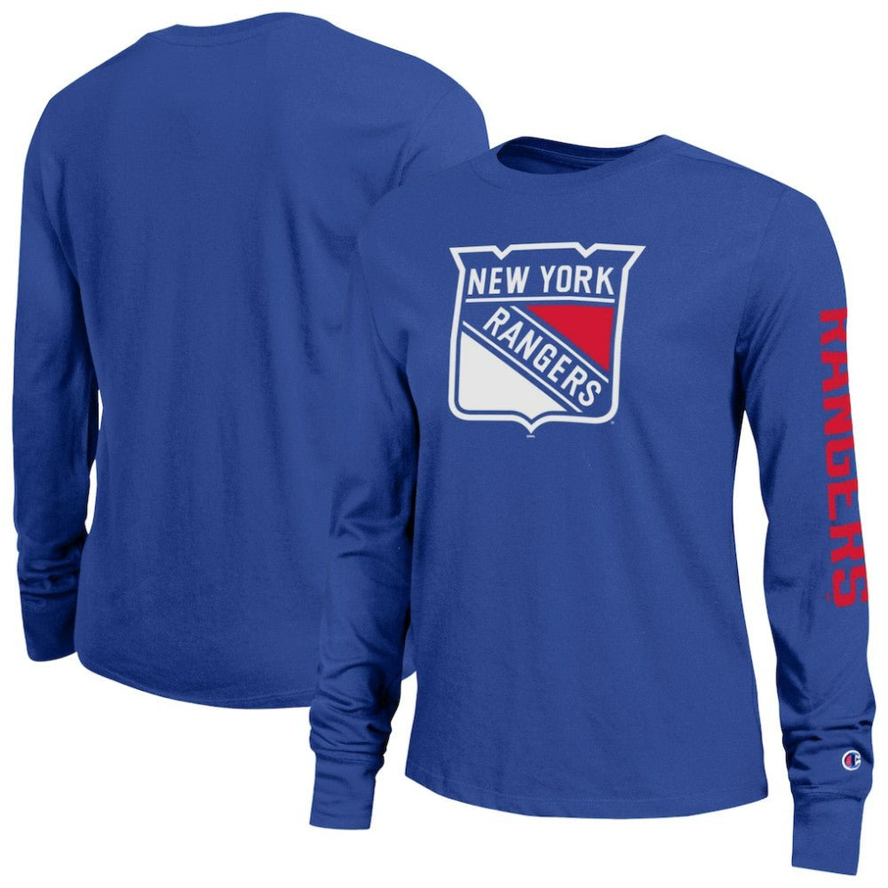 New York Rangers Champion Women's 2-Hit Long Sleeve T-Shirt - Royal - NHL 203898346