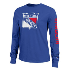 New York Rangers Champion Women's 2-Hit Long Sleeve T-Shirt - Royal - NHL 203898346