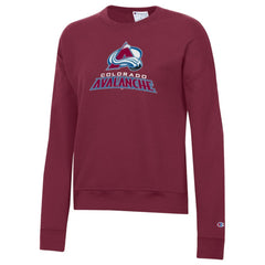 Colorado Avalanche Champion Women's Wordmark Lockup Powerblend Sweatshirt - Burgundy - NHL 203898353