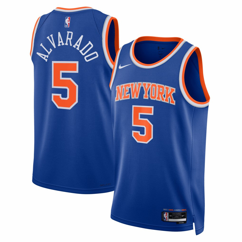 José Alvarado New York Knicks Unisex Swingman Jersey Icon Edition Blue | Nike US