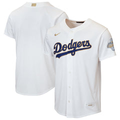 Los Angeles Dodgers Nike Youth 2026 Gold Collection Home Replica Jersey - White - Nike on Sale