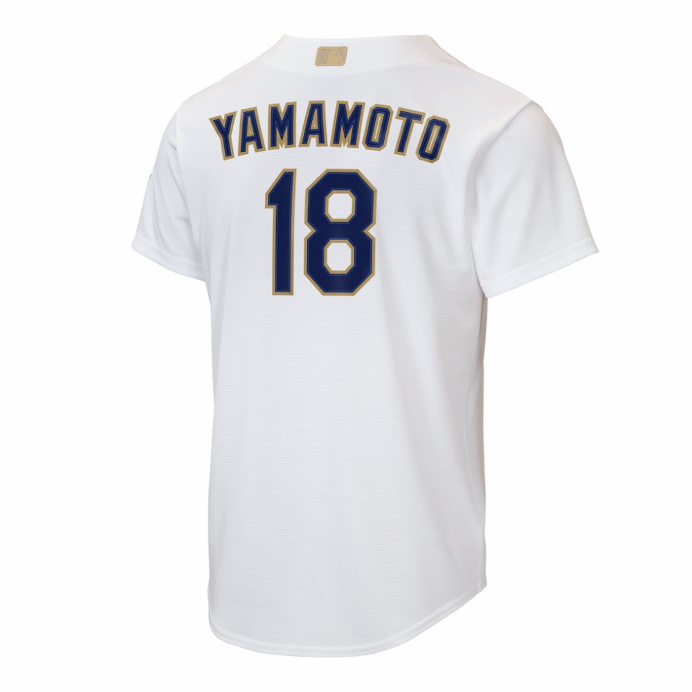 Yoshinobu Yamamoto Los Angeles Dodgers Nike Youth 2026 Gold Collection Home Replica Jersey - White - Nike Sale