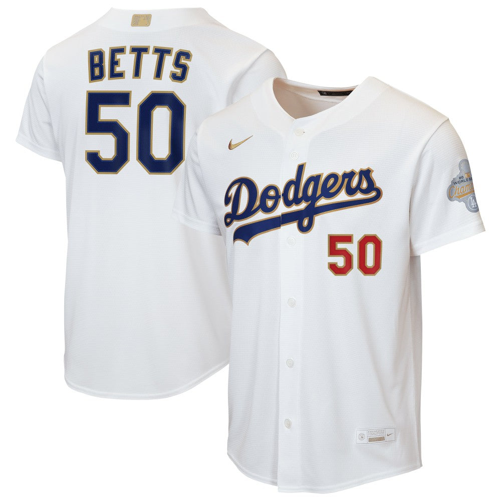 Mookie Betts Los Angeles Dodgers Nike Youth 2026 Gold Collection Home Replica Jersey - White - Nike Sale