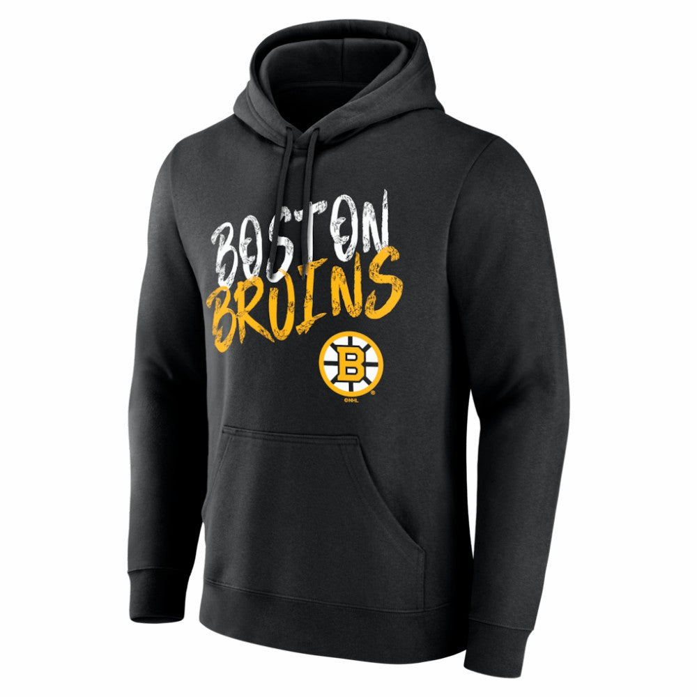 Boston Bruins Big & Tall Hustle Personalized Name & Number Hoodie - Black - NHL 203920979