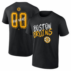 Boston Bruins Hustle Personalized Name & Number T-Shirt - Black - NHL 203920983