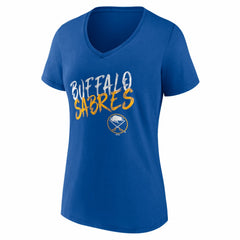 Buffalo Sabres Women's Hustle Personalized Name & Number V-Neck T-Shirt - Royal - NHL 203920988