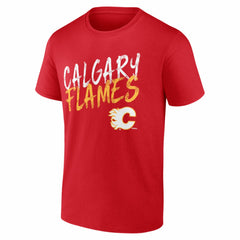 Calgary Flames Big & Tall Hustle Personalized Name & Number T-Shirt - Red - NHL 203920989