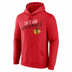 Chicago Blackhawks Hustle Personalized Name & Number Hoodie - Red - NHL 203921003