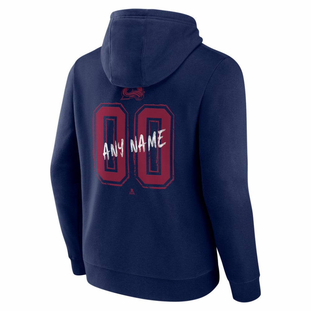Colorado Avalanche Big & Tall Hustle Personalized Name & Number Hoodie - Navy - NHL 203921007