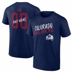 Colorado Avalanche Big & Tall Hustle Personalized Name & Number T-Shirt - Navy - NHL 203921008