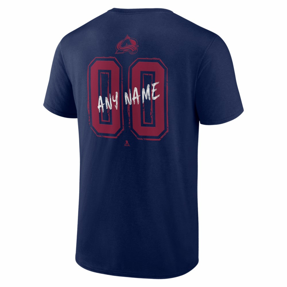 Colorado Avalanche Big & Tall Hustle Personalized Name & Number T-Shirt - Navy - NHL 203921008