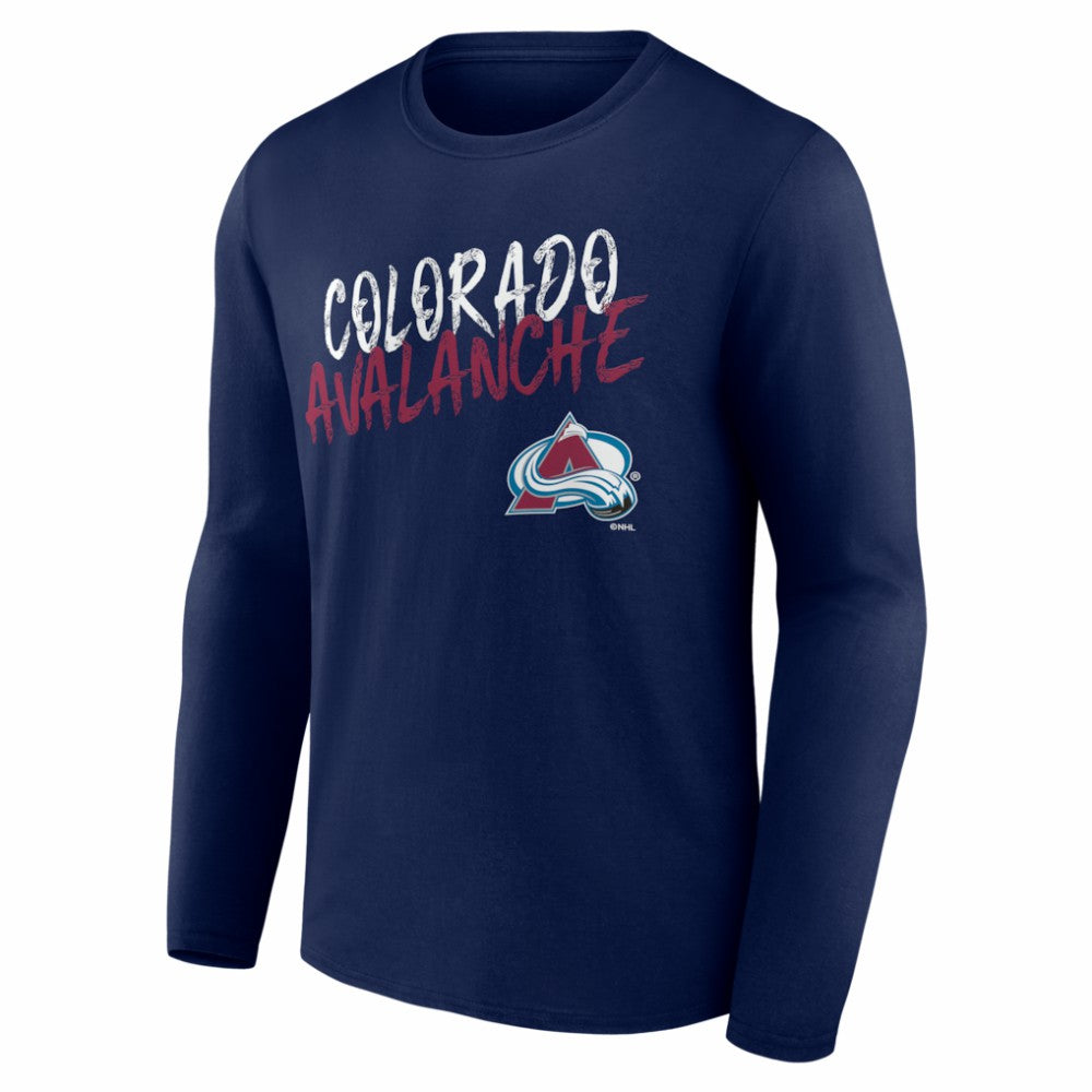 Colorado Avalanche Hustle Personalized Name & Number Long Sleeve T-Shirt - Navy - NHL 203921009