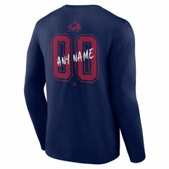 Colorado Avalanche Hustle Personalized Name & Number Long Sleeve T-Shirt - Navy - NHL 203921009