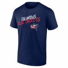 Columbus Blue Jackets Hustle Personalized Name & Number T-Shirt - Navy - NHL 203921017