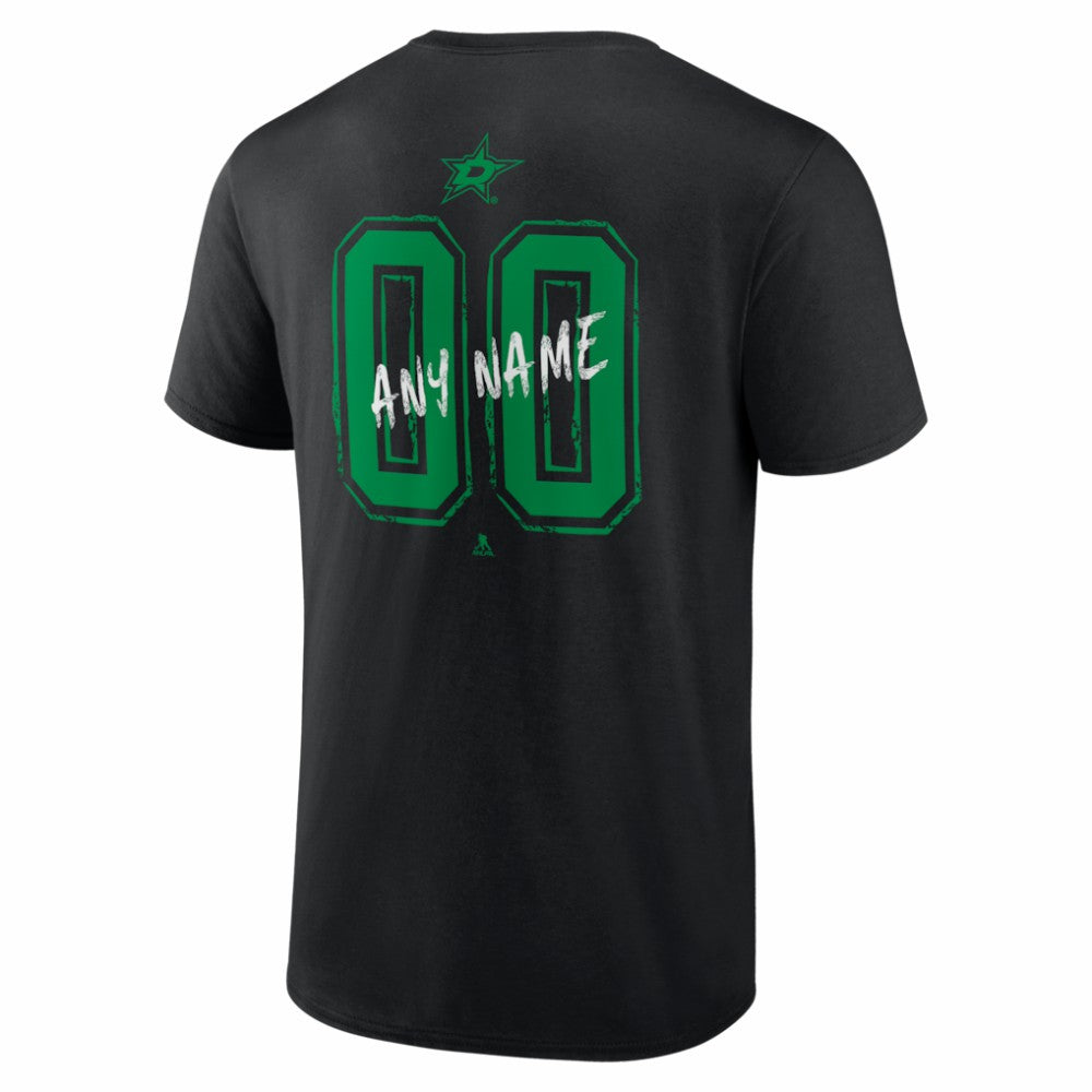 Dallas Stars Big & Tall Hustle Personalized Name & Number T-Shirt - Black - NHL 203921020