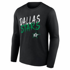 Dallas Stars Hustle Personalized Name & Number Long Sleeve T-Shirt - Black - NHL 203921021